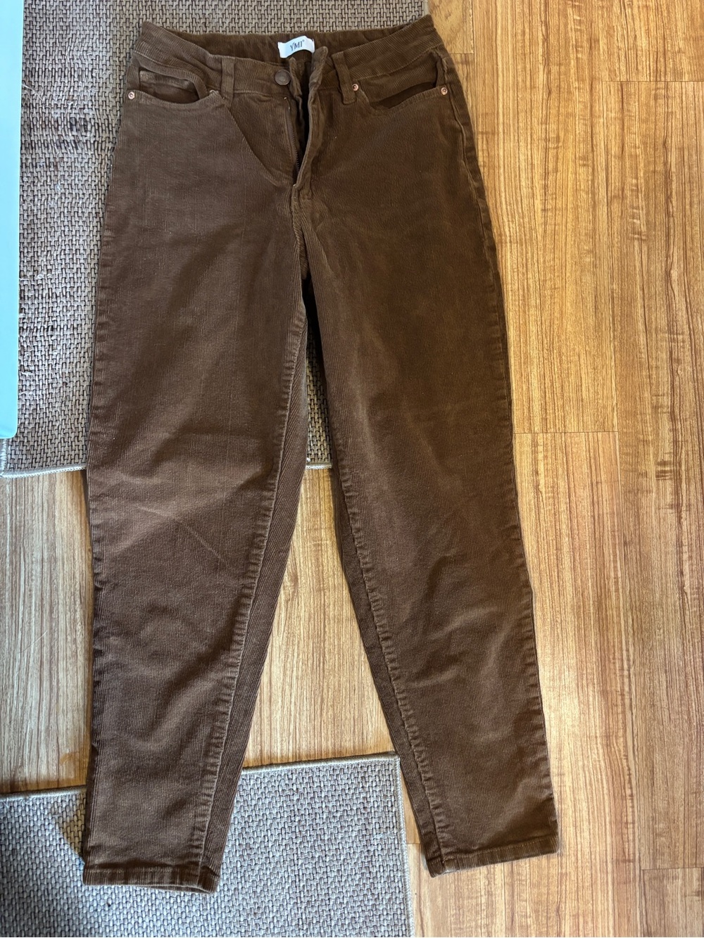 YMI Dark Brown Corduroy Slim Jeans